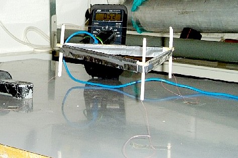Nrbillede af elektrostatisk lifter der flyver